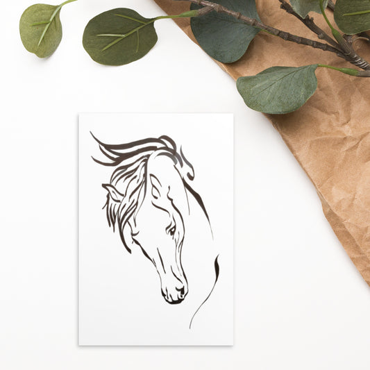 Carte postale standard "cheval"